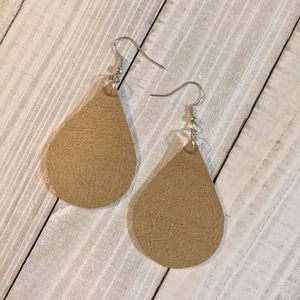 Faux Leather Earrings-